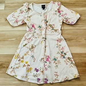 Art Class Floral Button-Down Kids Dress
